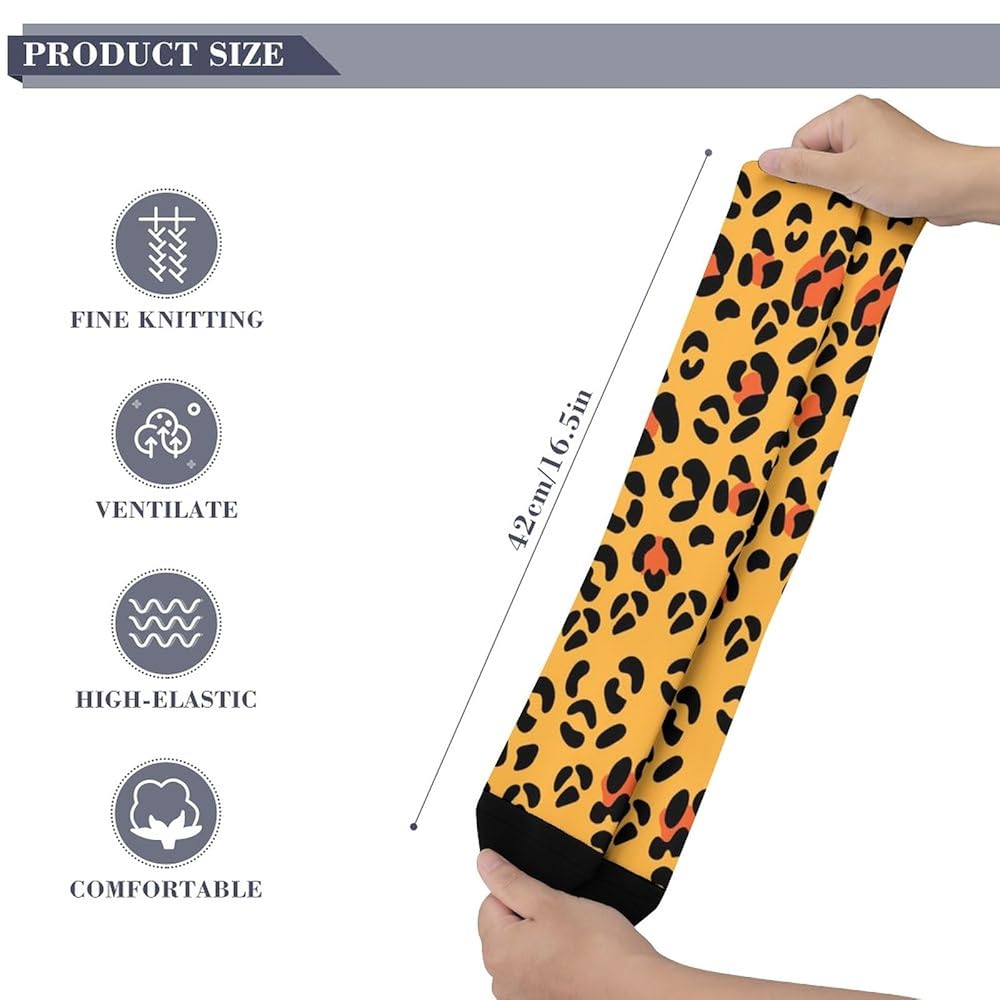 Amazon | 靴下 ハイソックス レオパード柄 ヒョウ柄 豹柄